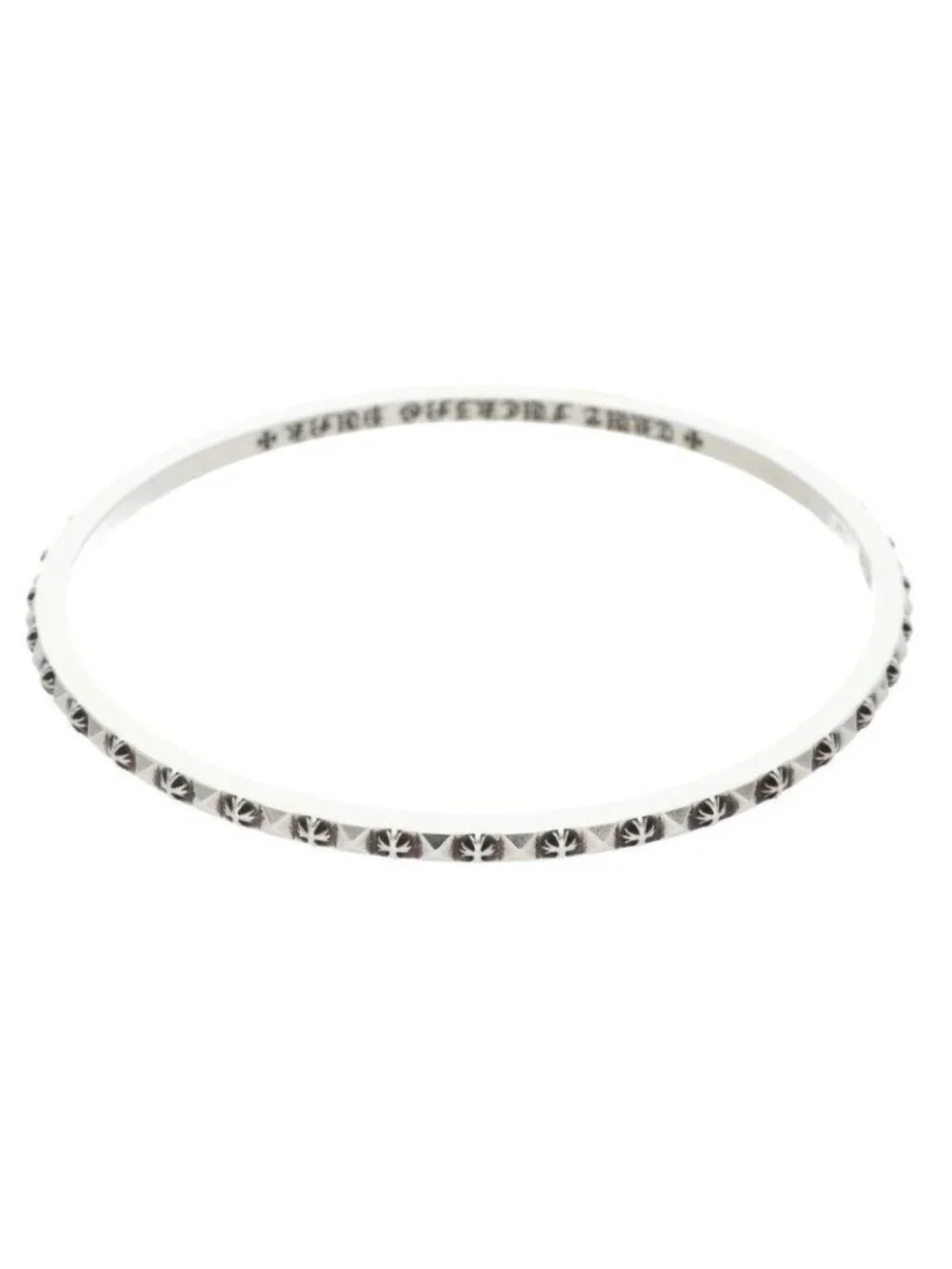 Chrome Hearts Tfp Pnk Pls True Fckin Punk Plus Silver Bracelet Bangle